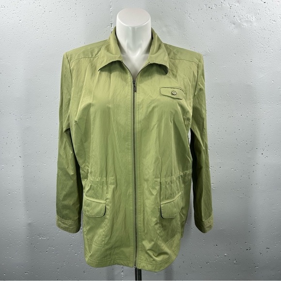 Christopher & Banks Women's Green Lightweight Rain Jacket XL - Picture 1 of 7